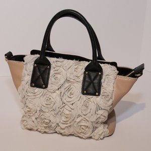 Betsey Johnson Faux Leather Floral Top Handle Bag